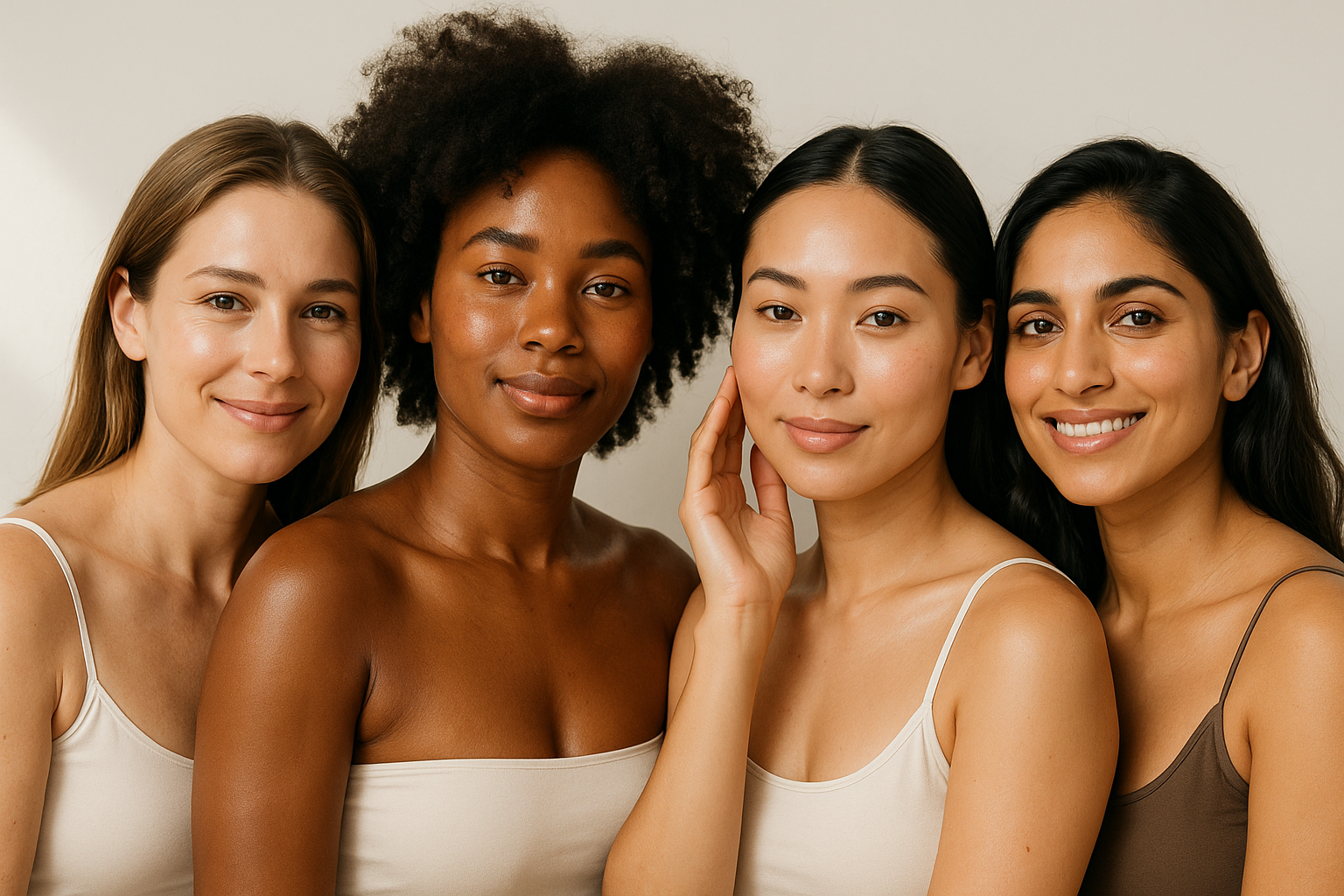 GENERAME UNA IMAGEN DE MUJERES QUE REPRESENTEN LA SALUD Y LA BELLEZA PARA MI PAGINA PRINCIPAL DE SHOPIFY